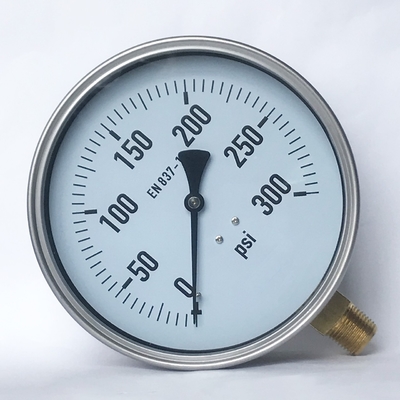 indicateur de pression pneumatique de 150mm baïonnette Ring Bottom Mount Pressure Gauge de 300 livres par pouce carré