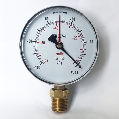 La mesure rouge de vide d'indicateur mesure 76 la mesure noire de pression de carburant de mmHg 100mm