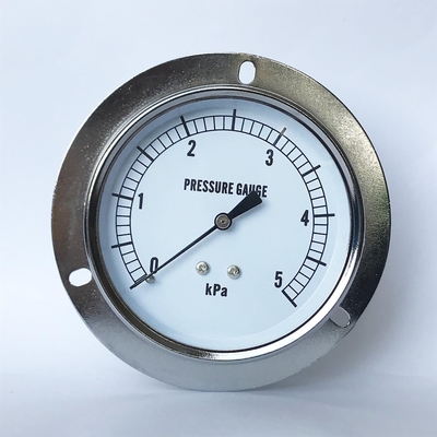 75mm 5 connexion en laiton d'indicateur de pression d'acier inoxydable de l'indicateur de pression de bride de KPa 304