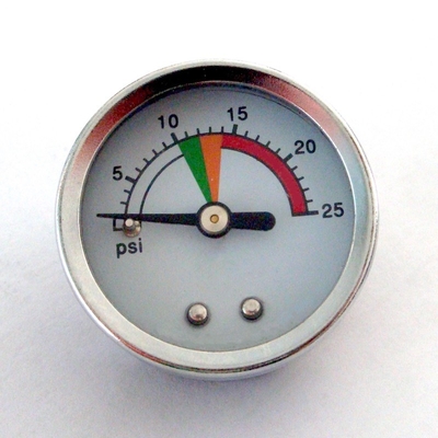 indicateur de pression médical de 40mm prise en laiton de lentille acrylique de 25 livres par pouce carré pour l'équipement d'anesthésie