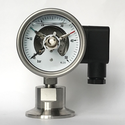 Manomètre électrique métallique de contact de cadran de l'indicateur de pression de la barre Ss316 50 63mm