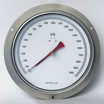 indicateur de pression axial de l'indicateur de pression de bâti de panneau de 250mm 2000 KN SUS304