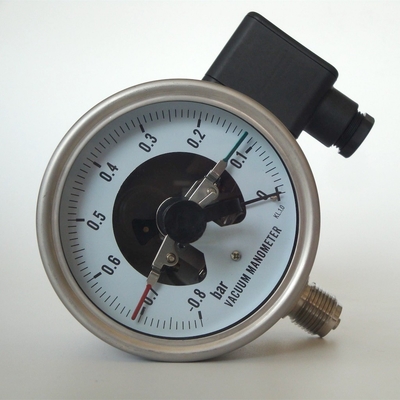Indicateur de pression radial d'acier inoxydable de la barre 316 de l'indicateur de pression de vide en verre 0,8