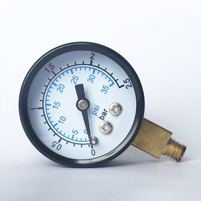 manomètre industriel mouillé en laiton de barre de l'indicateur de pression de radial de 35mm 2,5
