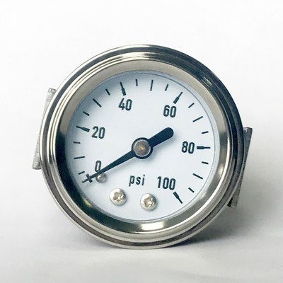 40mm 100 indicateur de pression axial de bride de CRNA 2,5 U de manomètre de bâti d'indicateur de pression de livre par pouce carré